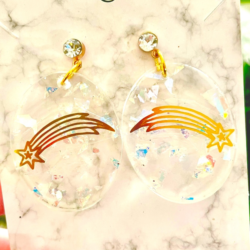 Acrylic Shooting Star Earrings